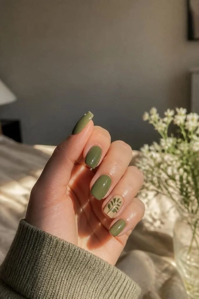 olive-green-autumn-nails