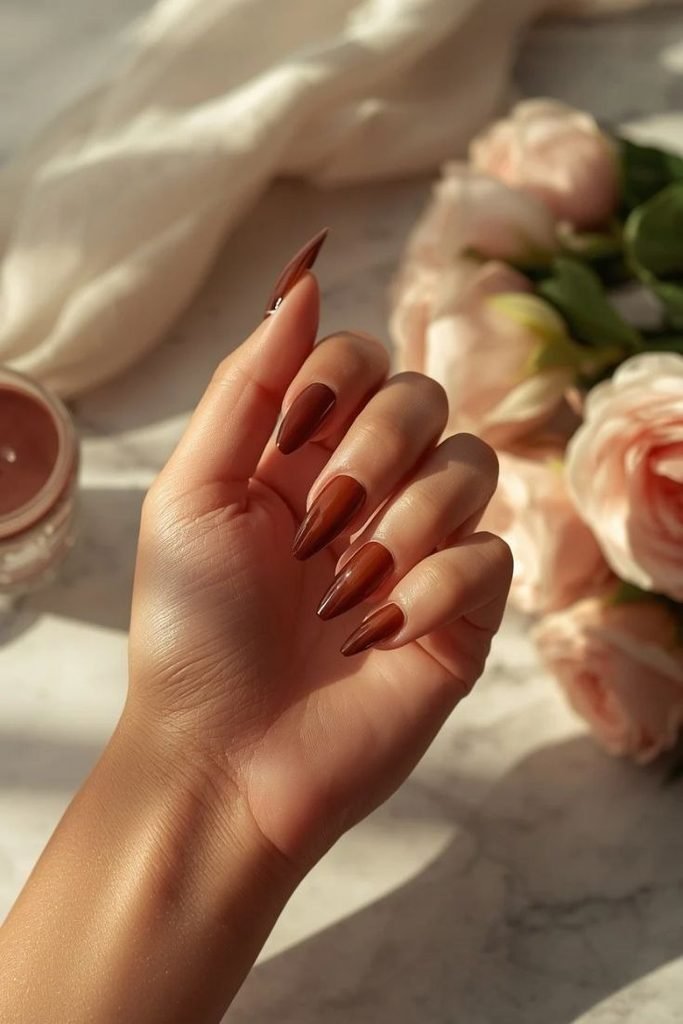 brown-ombre-nails