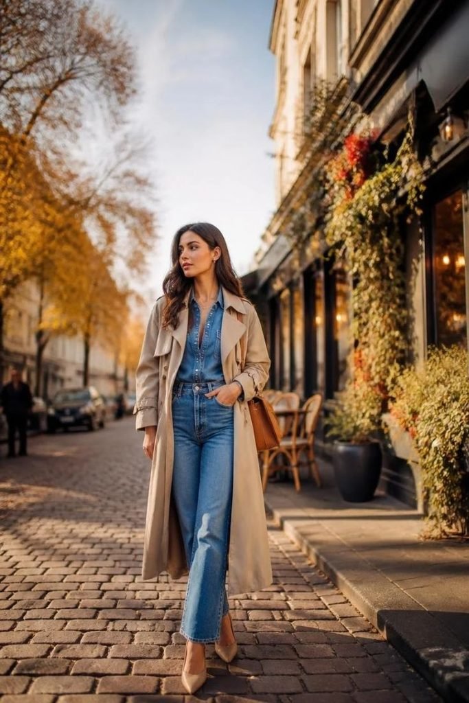 modern-trench-coat-with-denim