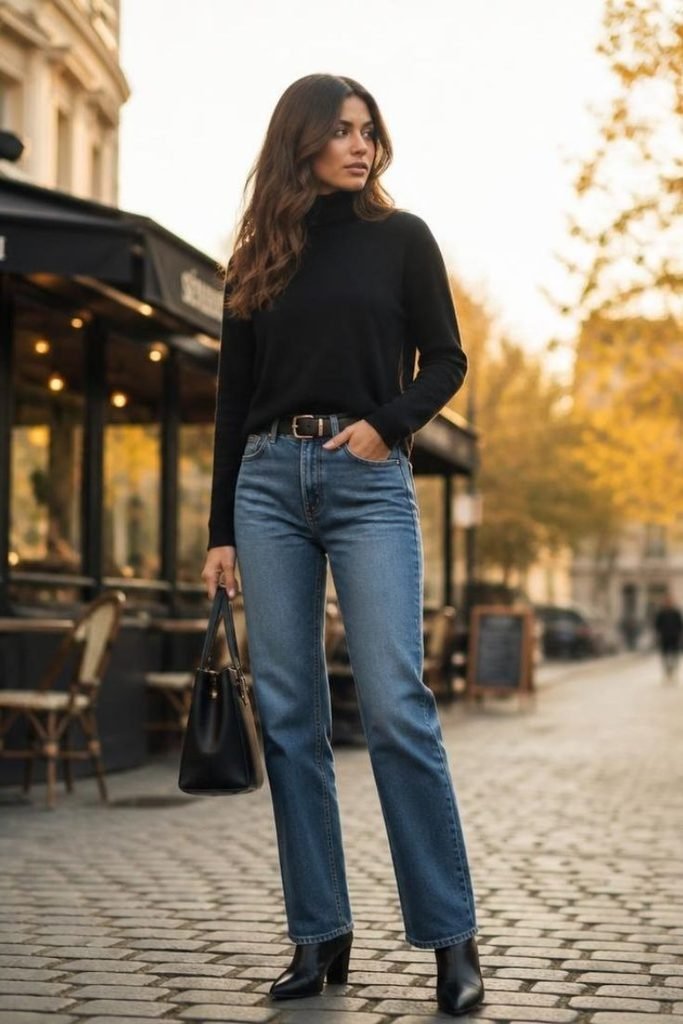 black-turtleneck-with-straight-leg-jeans