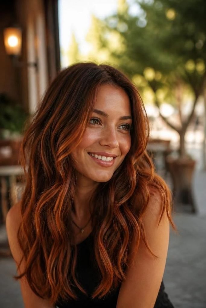 28 Best Hair Colors for Warm Skin Tone 2026: Flattering Golden & Copper Shades copper-balayage