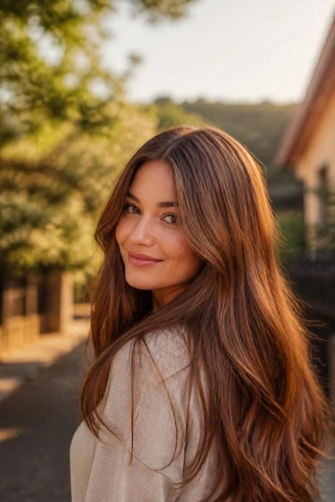 28 Best Hair Colors for Warm Skin Tone 2026: Flattering Golden & Copper Shades maple-brown-hair-color