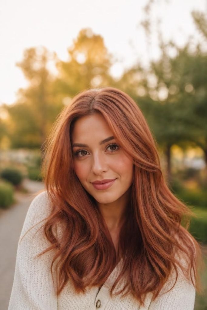28 Best Hair Colors for Warm Skin Tone 2026: Flattering Golden & Copper Shades copper-penny-hair-color
