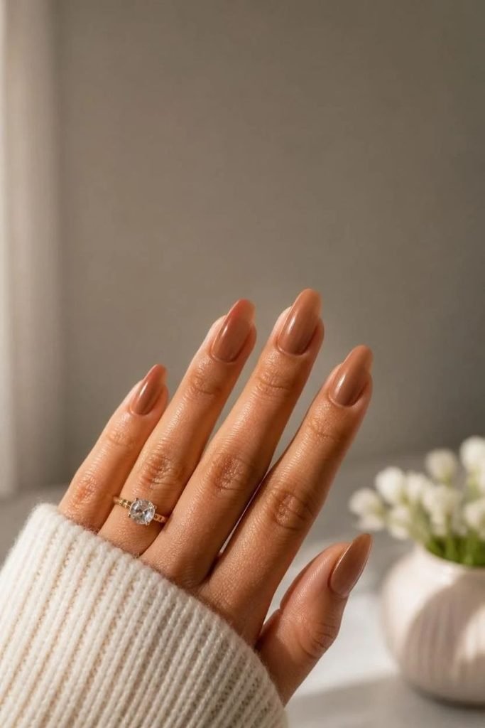 29 Best Cozy Fall Nail Ideas 2026: Chic, Warm & Trendy Autumn Manicures caramel-latte-nails