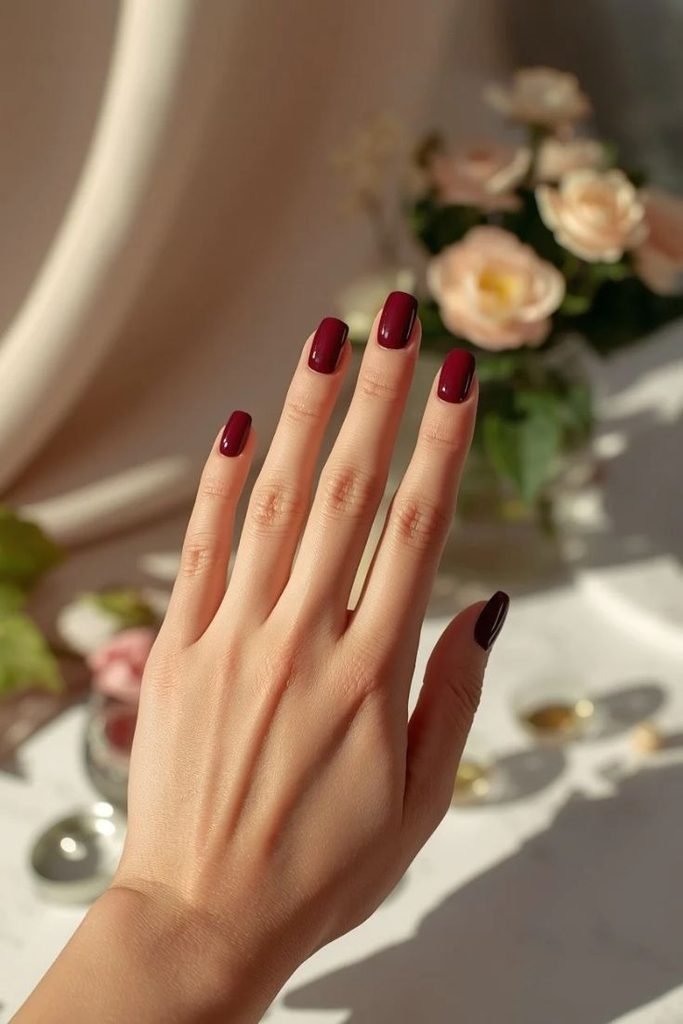 29 Best Cozy Fall Nail Ideas 2026: Chic, Warm & Trendy Autumn Manicures burgundy-french-tips