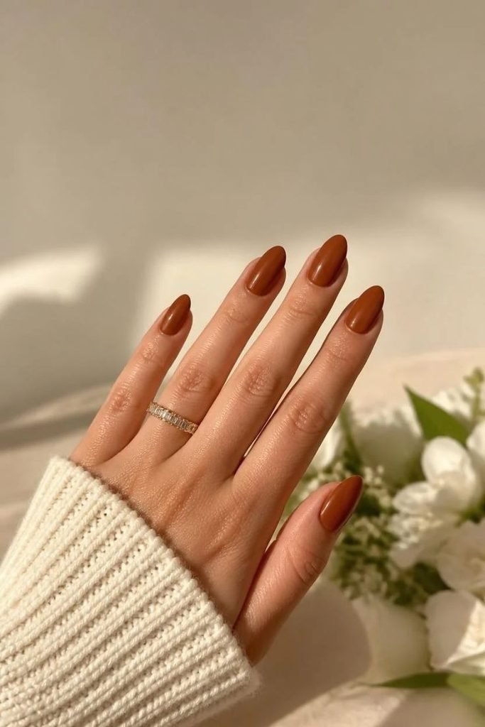 29 Best Cozy Fall Nail Ideas 2026: Chic, Warm & Trendy Autumn Manicures matte-cinnamon-nails