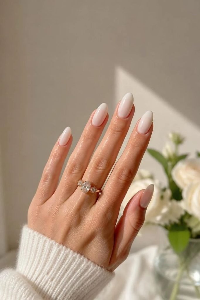 milky-white-nails