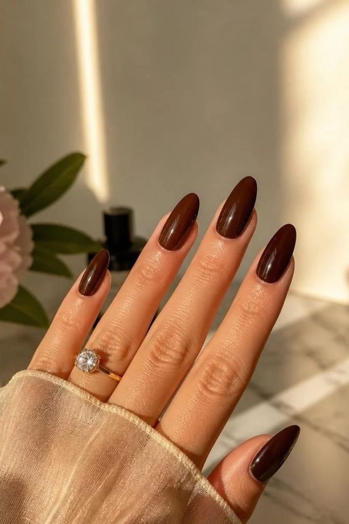 chocolate-brown-nails