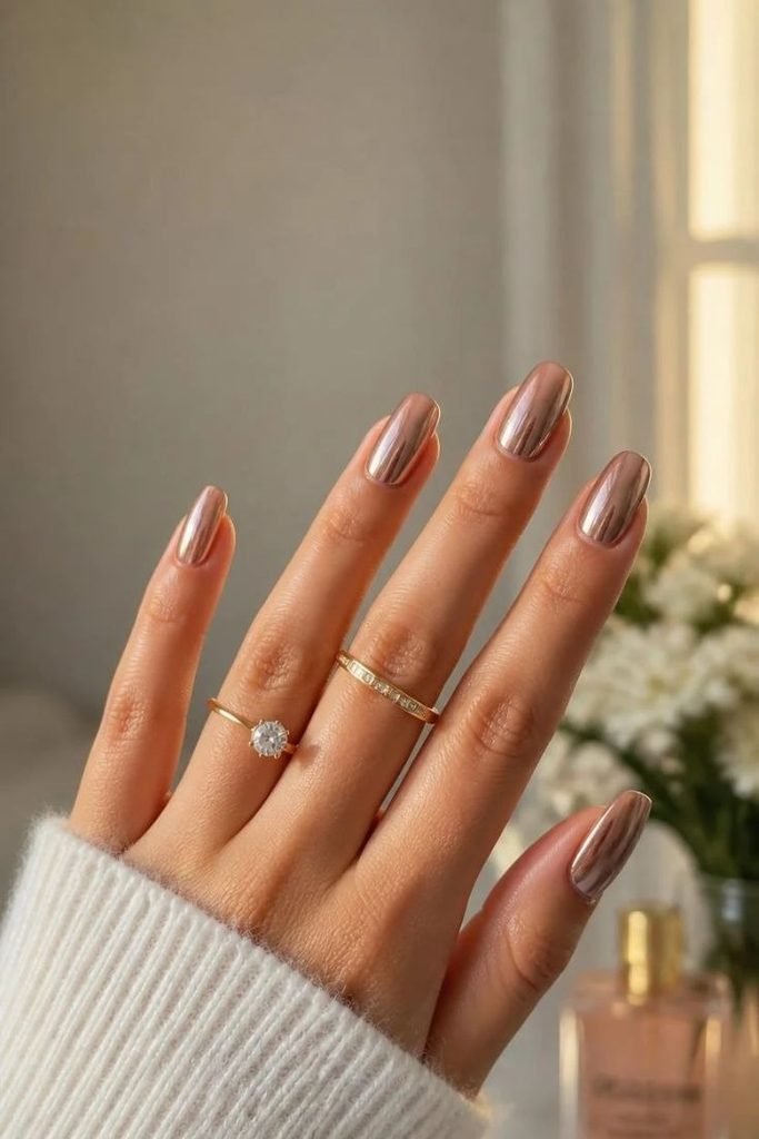 neutral-chrome-nails