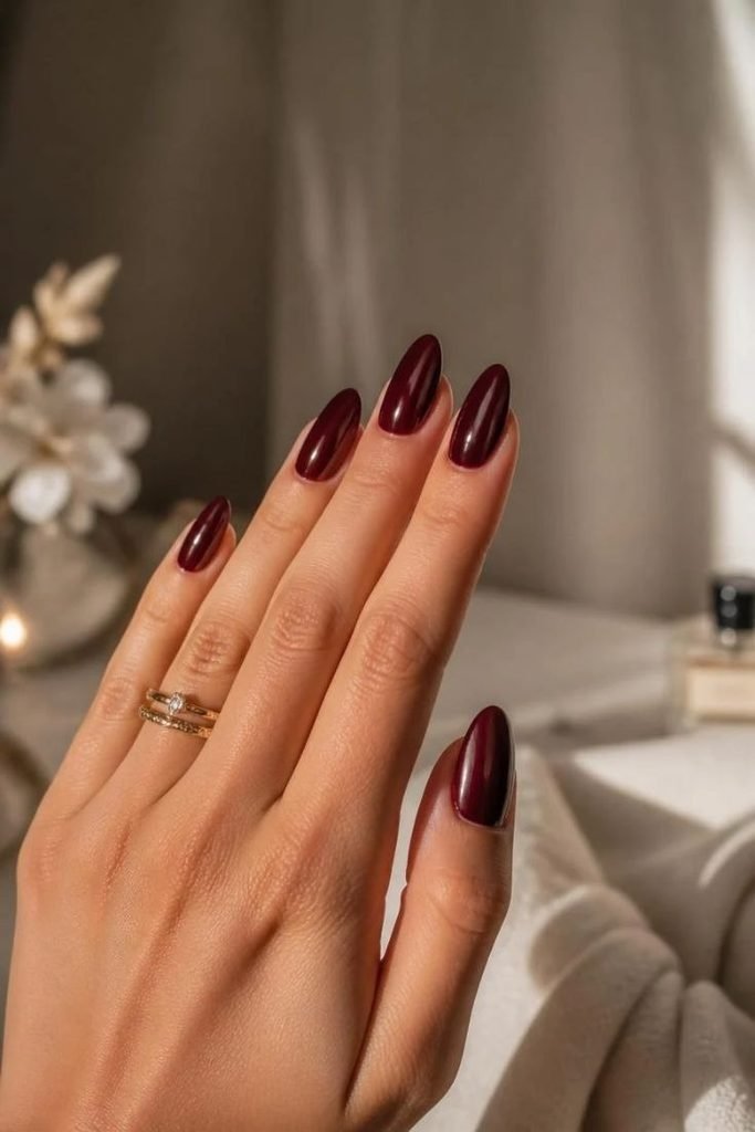 burgundy-chrome-nails