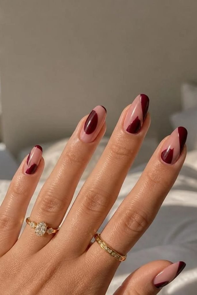 burgundy-negative-space-nails