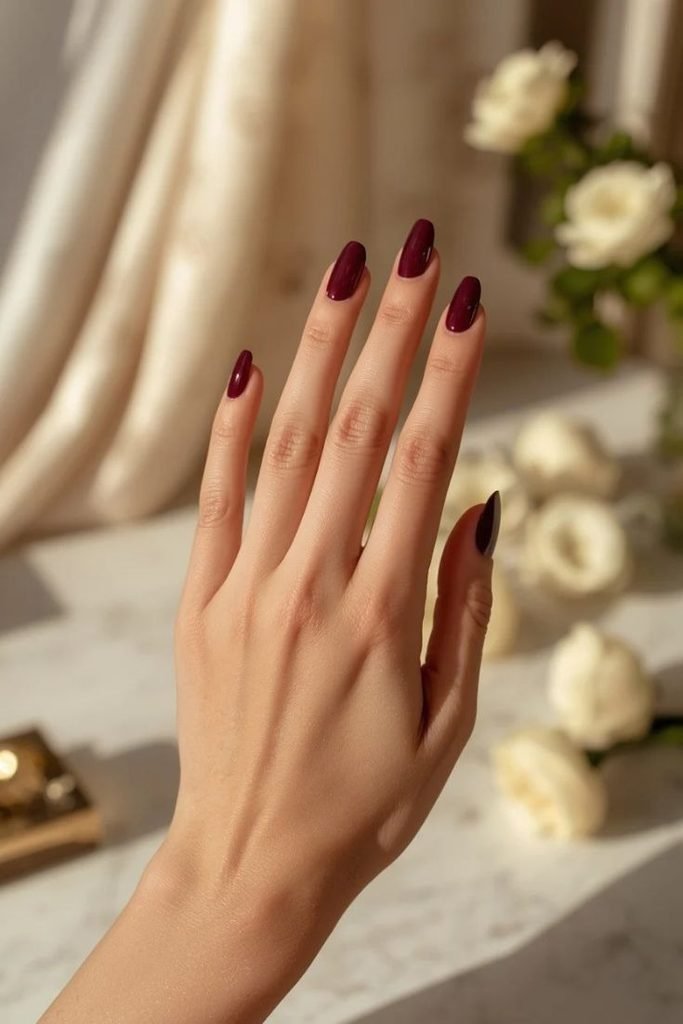 burgundy-cat-eye-nails