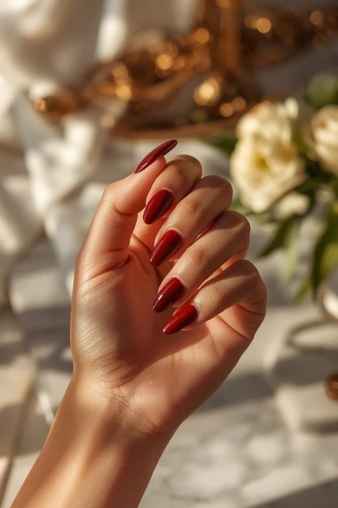 burgundy-ombre-nails