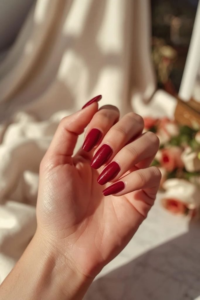 burgundy-watercolor-nails