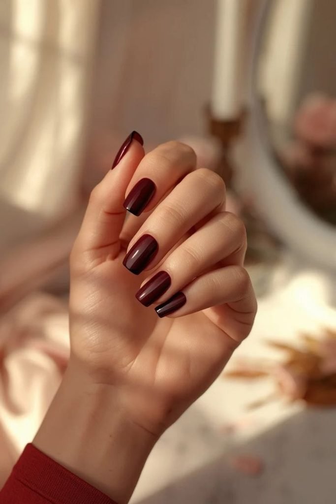 burgundy-and-black-nails