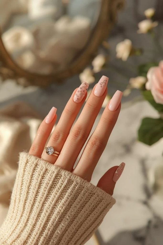 27 Best Fall Sweater Nail Designs 2026: Cozy, Chic & Trendy Knit-Inspired Manicures sweater-nails-with-chrome-details