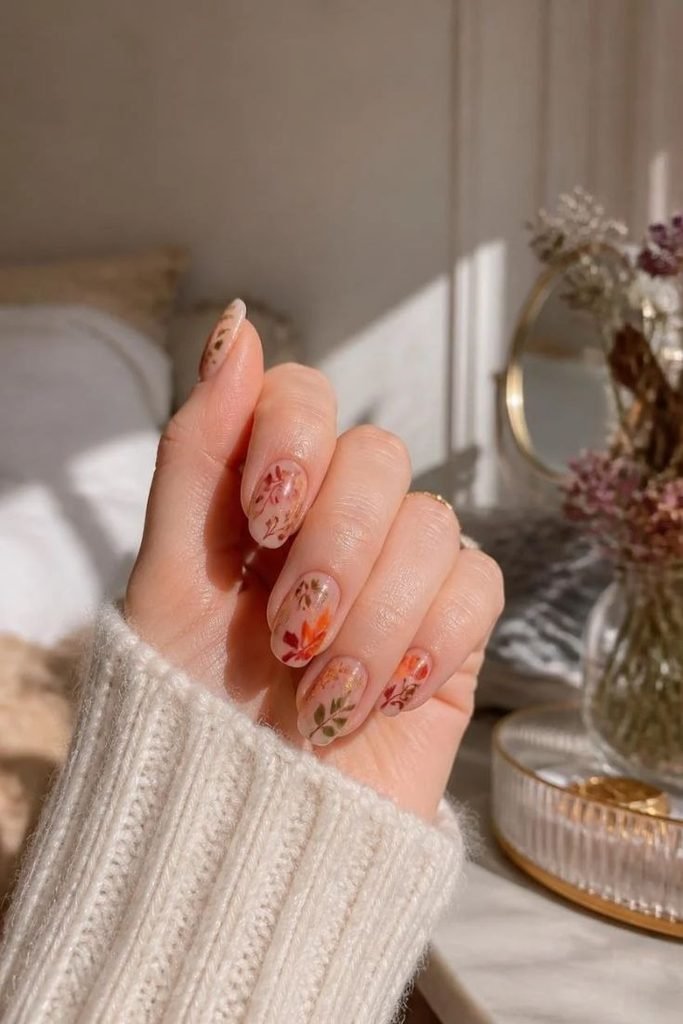 colorful-fall-foliage-nails