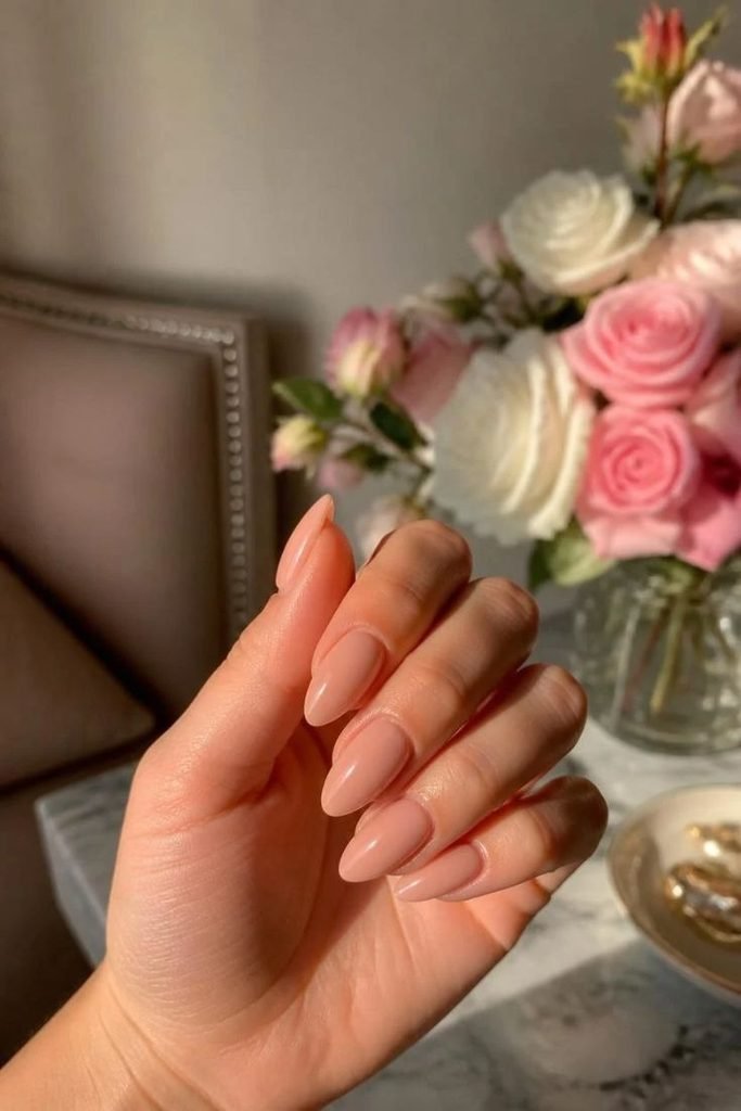 classic-glossy-nude-nails