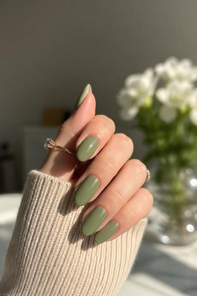 muted-sage-green-nails