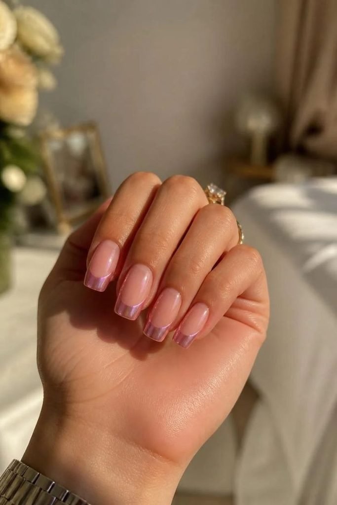 pink-chrome-french-tips